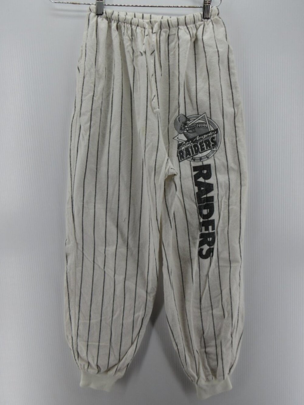 VTG Los Angeles Raiders Pants Medium Flannel Sweatpants Jogger 90s *